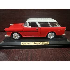 Redbox 1955 Chevy Bel Air Nomad toy car w stand moveable parts die cast model
